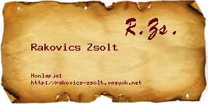 Rakovics Zsolt névjegykártya