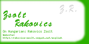 zsolt rakovics business card